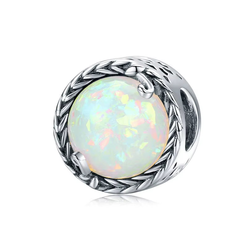 925 Silver Charm Collection 925 Sterling Silver Dazzling CZ Beads Fit Bracelets & Bangles Fine Jewelry BSC039