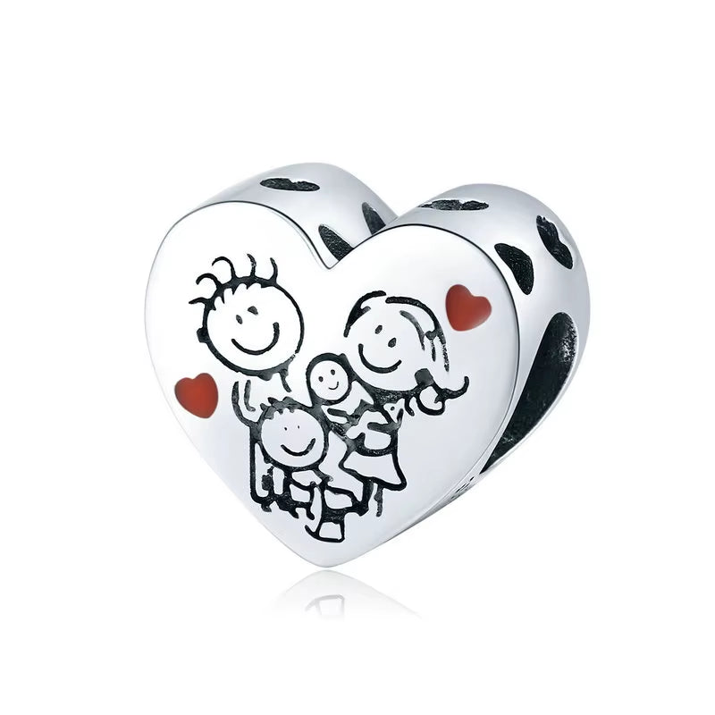 925 Silver Charm Collection 925 Sterling Silver Dazzling CZ Beads Fit Bracelets & Bangles Fine Jewelry BSC039