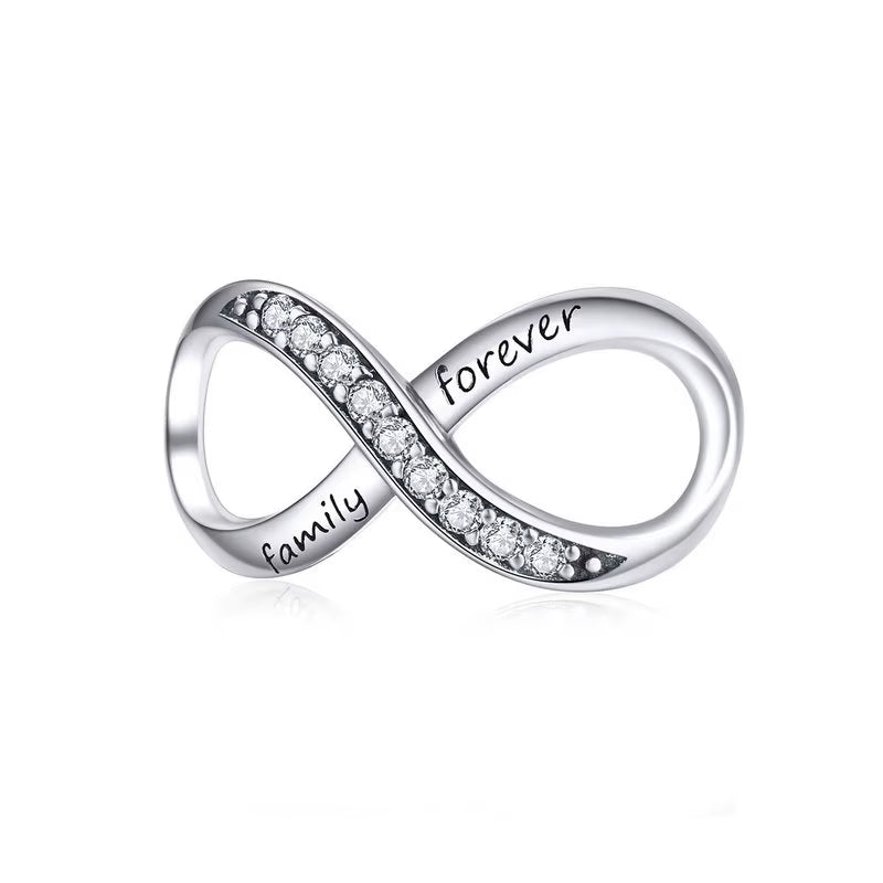 925 Silver Charm Collection 925 Sterling Silver Dazzling CZ Beads Fit Bracelets & Bangles Fine Jewelry BSC039
