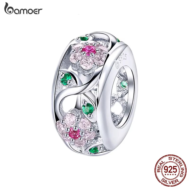 925 Silver Charm Collection 925 Sterling Silver Dazzling CZ Beads Fit Bracelets & Bangles Fine Jewelry BSC039