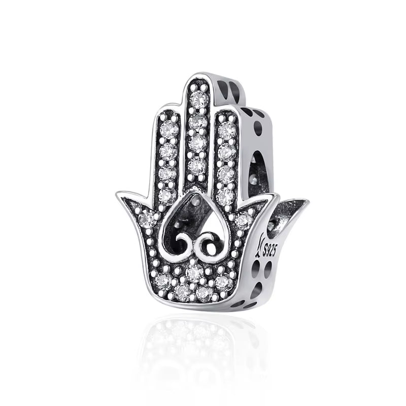 925 Silver Charm Collection 925 Sterling Silver Dazzling CZ Beads Fit Bracelets & Bangles Fine Jewelry BSC039