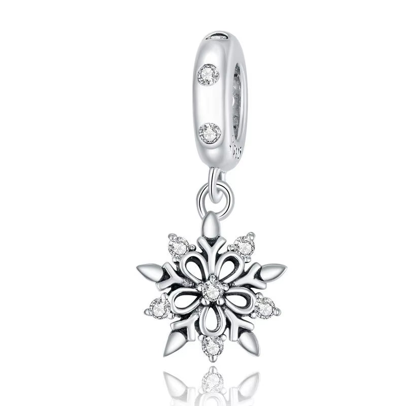 925 Silver Charm Collection 925 Sterling Silver Dazzling CZ Beads Fit Bracelets & Bangles Fine Jewelry BSC039