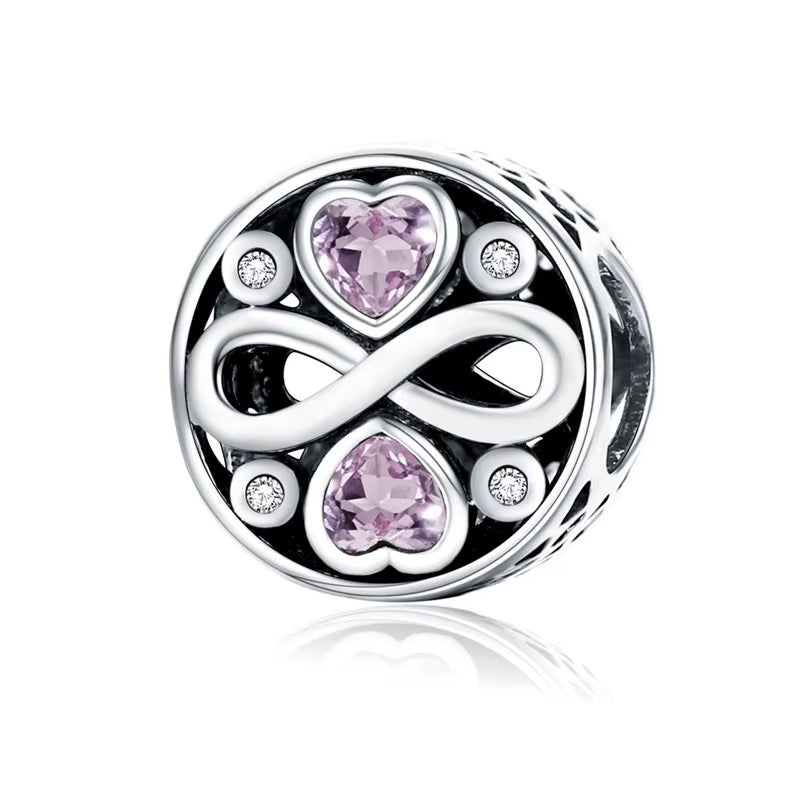 925 Silver Charm Collection 925 Sterling Silver Dazzling CZ Beads Fit Bracelets & Bangles Fine Jewelry BSC039