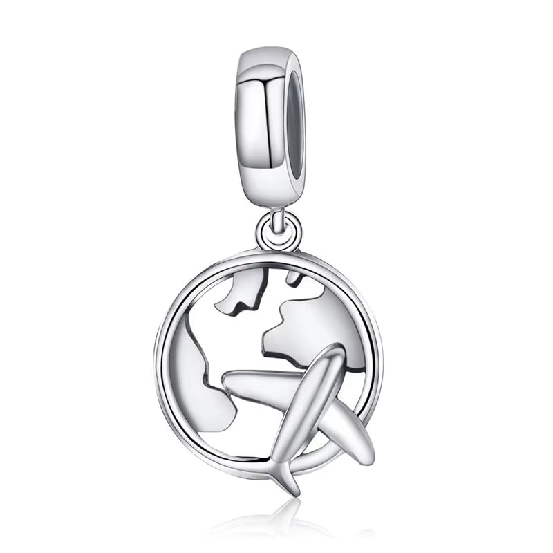 925 Silver Charm Collection 925 Sterling Silver Dazzling CZ Beads Fit Bracelets & Bangles Fine Jewelry BSC039